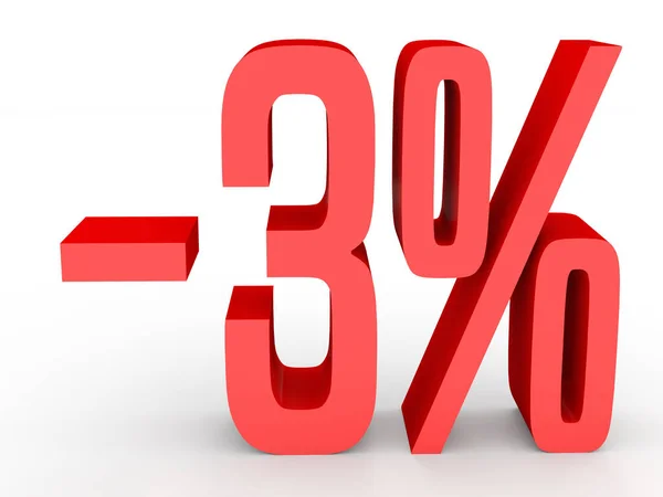 Minus three percent. Discount 3 %. — Stock Fotó