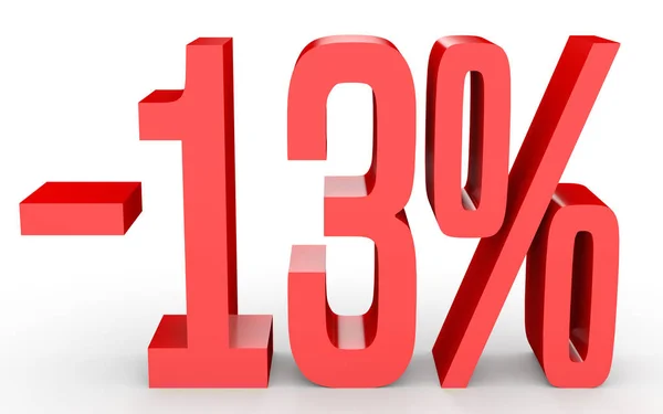 Minus thirteen percent. Discount 13 %. — Stock Photo, Image