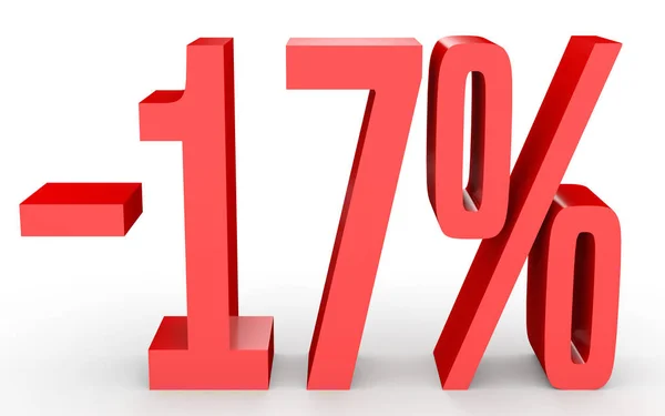 Minus seventeen percent. Discount 17 %. — Stock fotografie