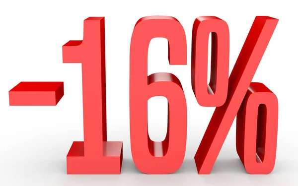 Minus sixteen percent. Discount 16 %. — Stock fotografie