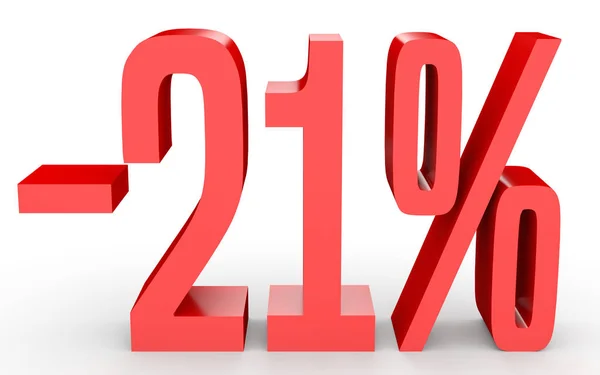 Meno 21 percento. Sconto 21% . — Foto Stock