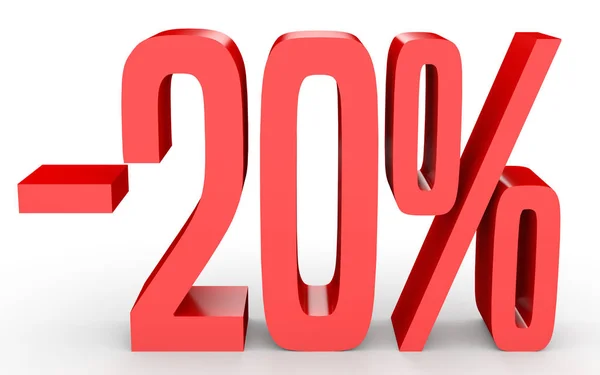 Minus twenty percent. Discount 20 %. — 스톡 사진