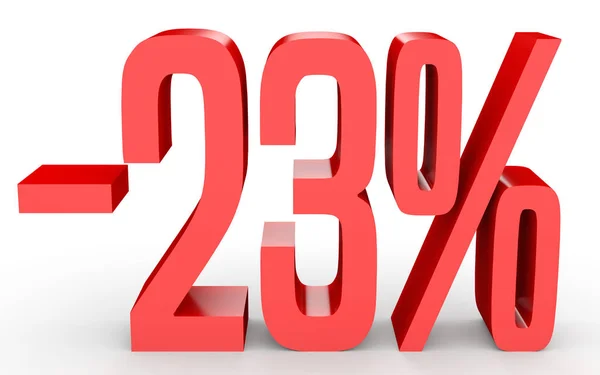 Minus twenty three percent. Discount 23 %. — Zdjęcie stockowe