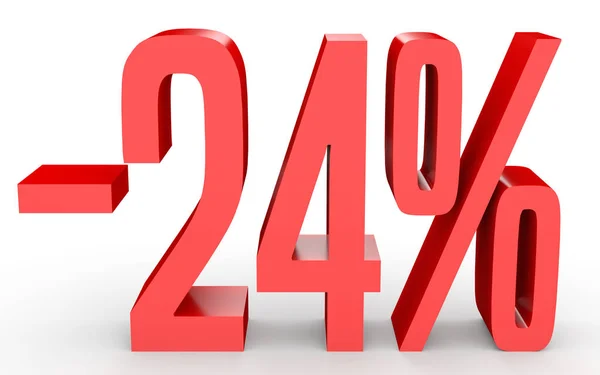Minus twenty four percent. Discount 24 %. — 스톡 사진