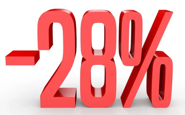 Minus twenty eight percent. Discount 28 %. — Zdjęcie stockowe