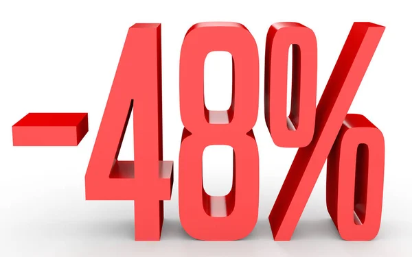 Minus forty eight percent. Discount 48 %. — Stock Photo, Image