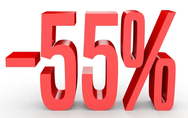 Минус пятьдесят пять процентов Скидка 55% . — стоковое фото