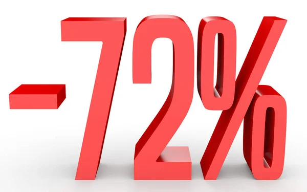 Menos setenta e dois por cento. Desconto 72% . — Fotografia de Stock