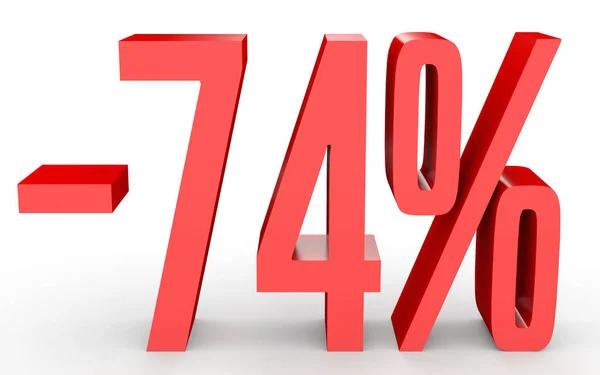 Minus seventy four percent. Discount 74 %. — Stock fotografie