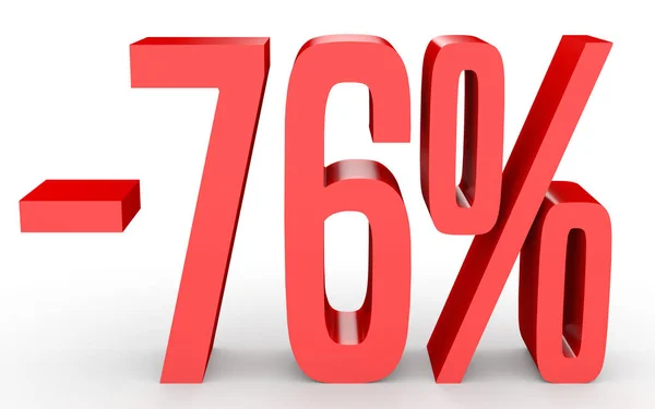 Minus seventy six percent. Discount 76 %. — Stock fotografie