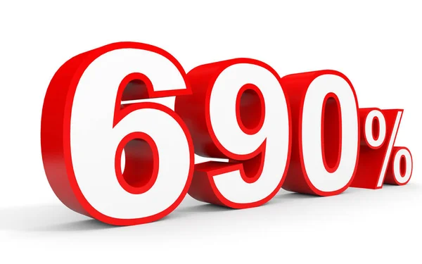 Six hundred and ninety percent. 690 %. 3d illustration. — Stock Photo, Image