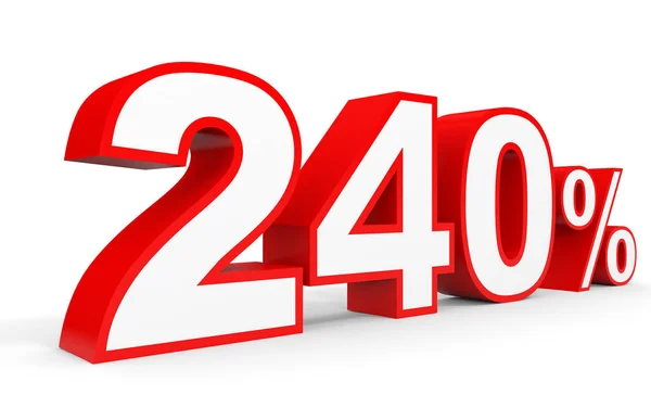 Two hundred and forty percent. 240 %. 3d illustration. — Stock Photo, Image