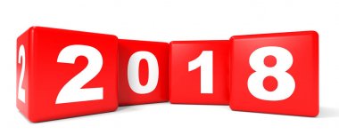 2018 yeni yıl. Küpleri.