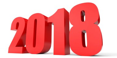 2018 yeni yıl. Metin.