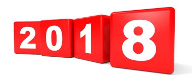 2018 yeni yıl. Küpleri.