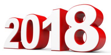 2018 yeni yıl. Metin.