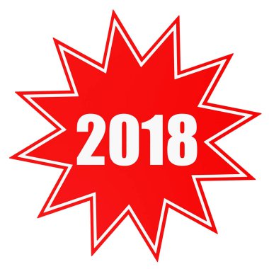 2018 yeni yıl. Yıldız.