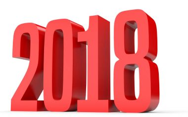 2018 yeni yıl. Metin.