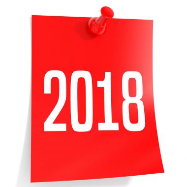 2018 yeni yıl. Etiket.