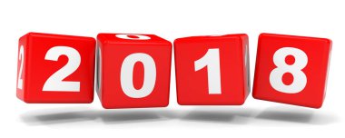 2018 yeni yıl. Küpleri.