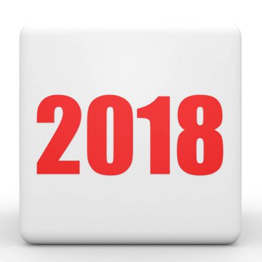 2018 yeni yıl. Küp.
