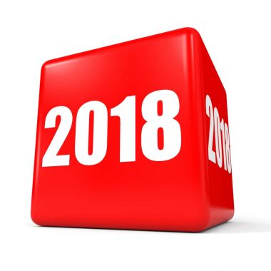 2018 yeni yıl. Küp.