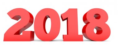 2018 yeni yıl. Metin.