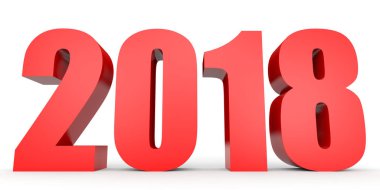 2018 yeni yıl. Metin.