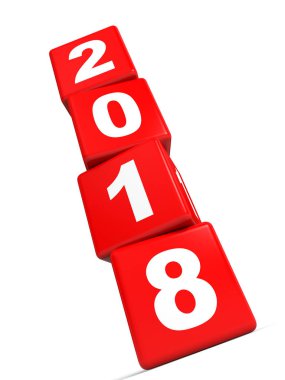 2018 yeni yıl. Küpleri.