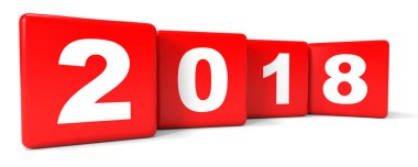 2018 yeni yıl. Küpleri.