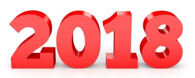 2018 yeni yıl. Metin.