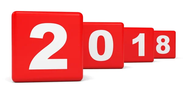 2018 New Year. Cubes. — Stock Photo, Image