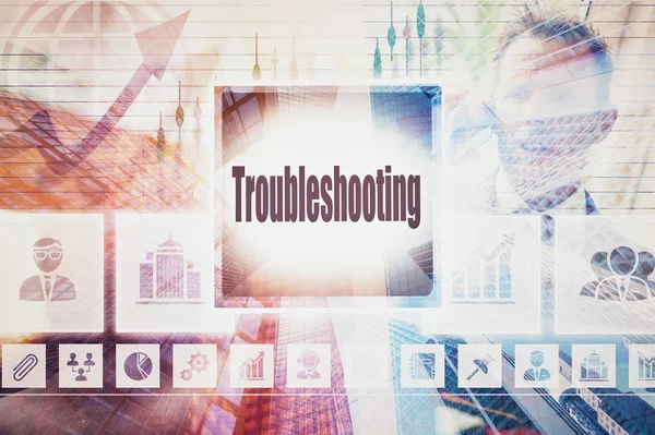 Business Troubleshooting collage — Stock Photo, Image