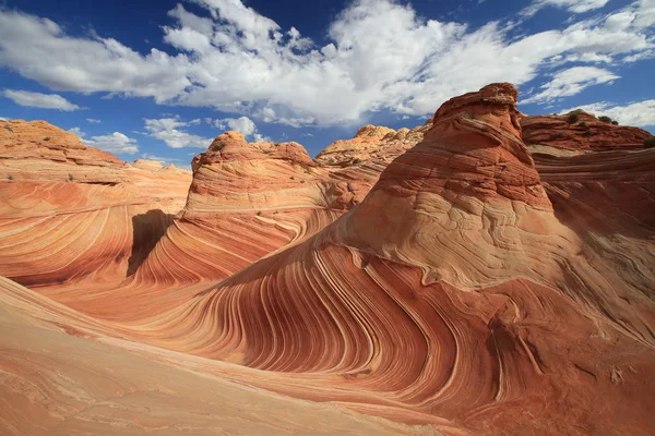 Rock formations in the North Coyote Buttes, part of the Vermilio — Stok fotoğraf