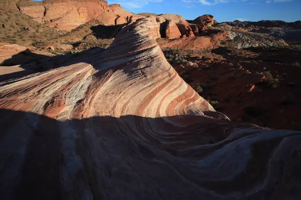 The Fire Wave ,Valley of fire State Park, Nevada,USA — Stock Photo, Image