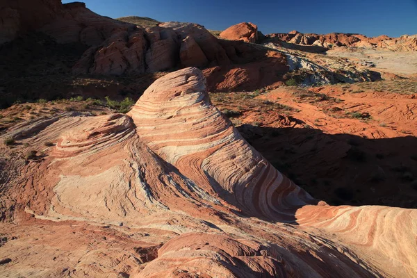 The Fire Wave ,Valley of fire State Park, Nevada,USA — Stock Photo, Image