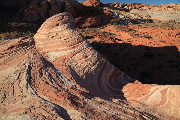 Yangın Dalgası, Ateş Vadisi Eyalet Parkı, Nevada, Usa — Stok fotoğraf