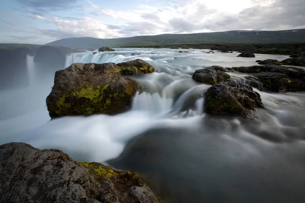 Ισλανδία καταρράκτη GODAFOSS — Φωτογραφία Αρχείου