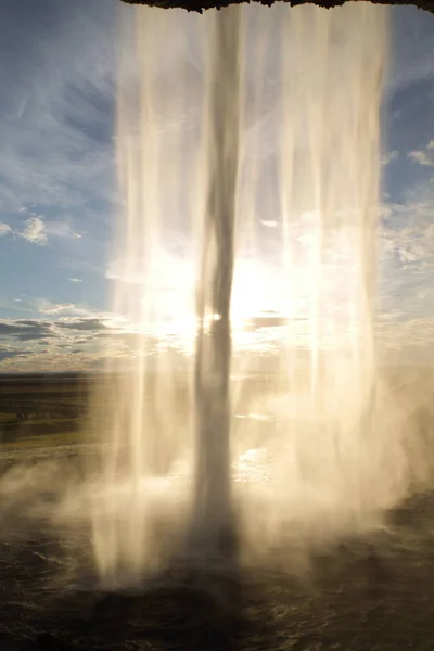 Seljalandsfoss vattenfall, Sudhurland, Island — Stockfoto