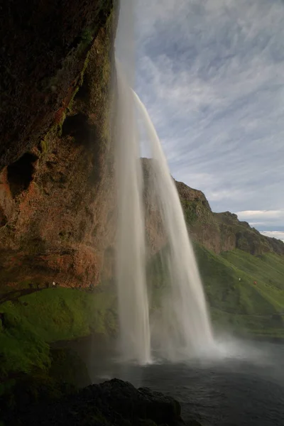 Seljalandsfoss vattenfall, Sudhurland, Island — Stockfoto