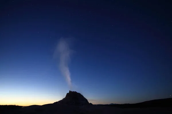 Wyoming White Dome Geyser Firehole Lake Drive Yellowstone National Park — 스톡 사진