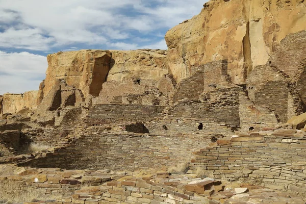 Pueblo Bonito Národním Historickém Parku Chaco Culture Novém Mexiku Usa — Stock fotografie