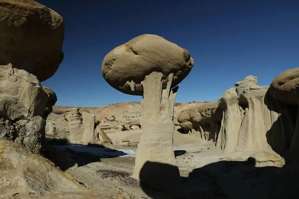 Strange Rock Formation Bisti Badlands Valley Dreams New Mexico Usa — стокове фото