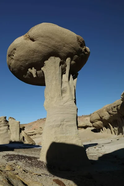 Strange Rock Formation Bisti Badlands Valley Dreams New Mexico Usa — стокове фото