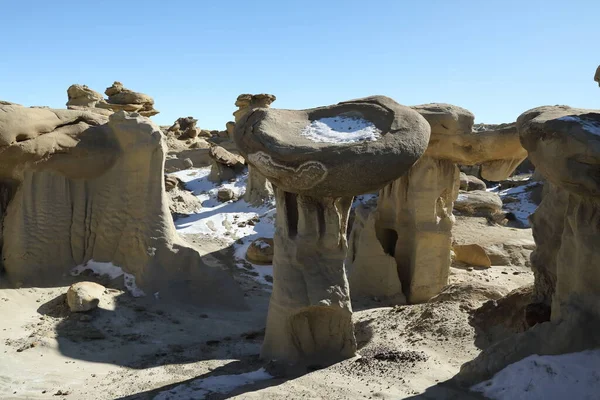 Strange Rock Formation Bisti Badlands Valley Dreams New Mexico Usa — Stock Photo, Image