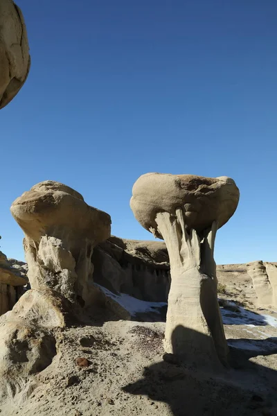 Strange Rock Formation Bisti Badlands Valley Dreams New Mexico Verenigde — Stockfoto