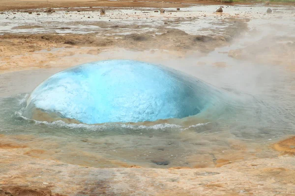 Izland Nagy Geysir Strokkur Források — Stock Fotó