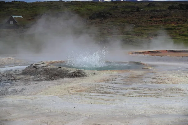 Island Landschaft Hveravellir Geothermischen Bereich Bereich Der Fumarolen Und Bunte — Stockfoto