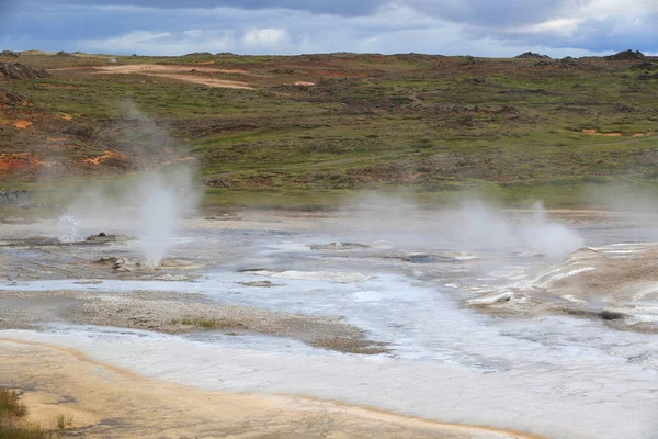 Island Landschaft Hveravellir Geothermischen Bereich Bereich Der Fumarolen Und Bunte — Stockfoto