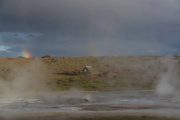 Island Landschaft Hveravellir Geothermischen Bereich Bereich Der Fumarolen Und Bunte — Stockfoto